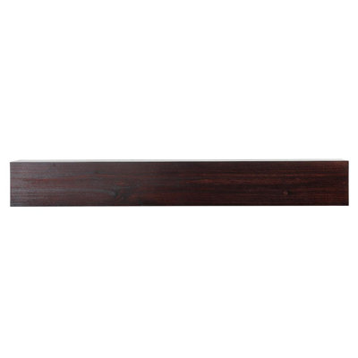 Tablette de manteau de cheminée flottante en bois Modern Ember Boone - 8 pouces de hauteur