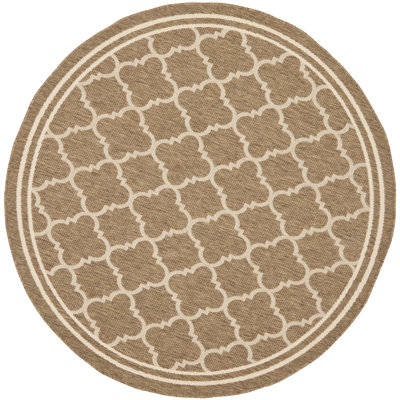 Arneshia Geometric Brown/Bone Indoor/Outdoor Area Rug