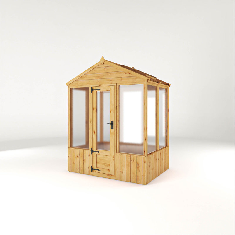 Mercia Premium Woodsman Wooden Polycarbonate Greenhouse, 168cm H x 118cm W x 150cm D