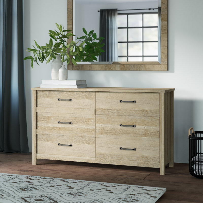 Mccaslin 56.22'' W 6 - Drawer Dresser, Lintel Oak