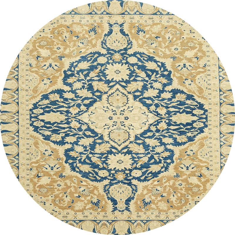 Abstract Indoor Rug, Round 7'