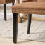 Chaise de salle à manger 2, café. Tissu en lin, pieds en bois massif, design élégant. Sw6801cf High 2, construction, siège confortable, élégant.