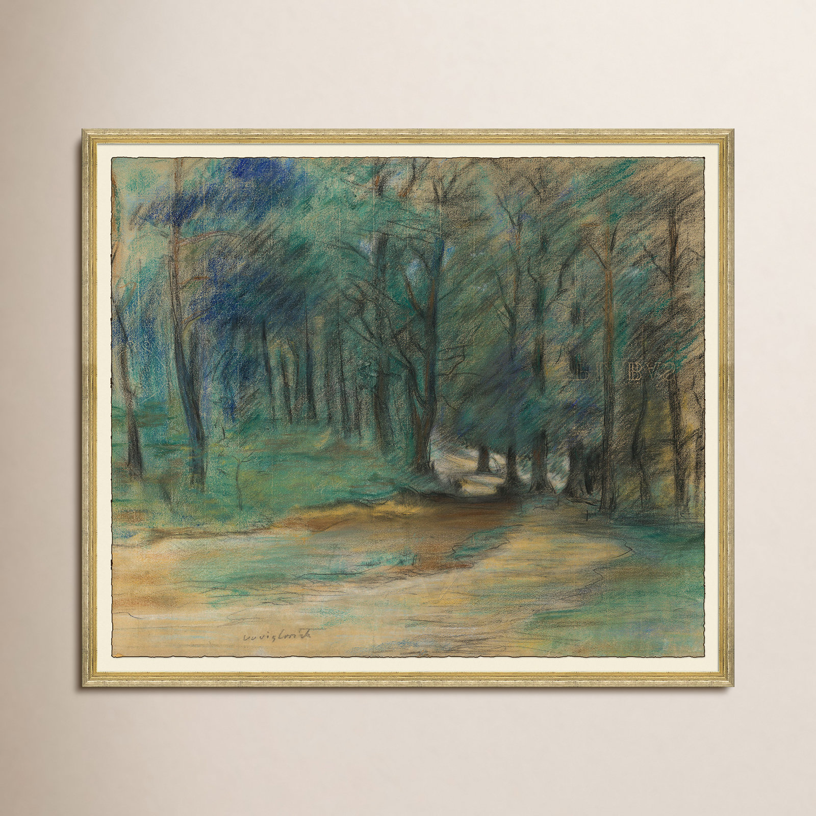 Pastel "Wood Path Drawing" Print