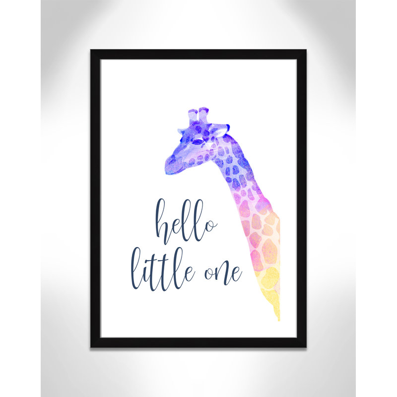 Hello Little One, art encadré, H 36,5 po x l 26,5 po x P 0,63 po, Cadre noir