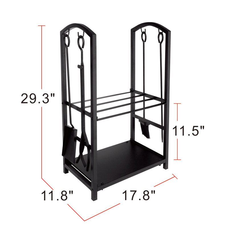 17.8'' W Metal Log Rack