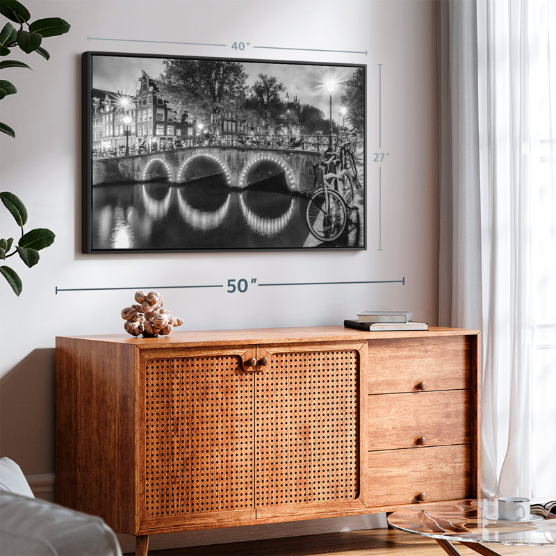 «Modern View Amsterdam Wall Art», H 27 po x l 40 po