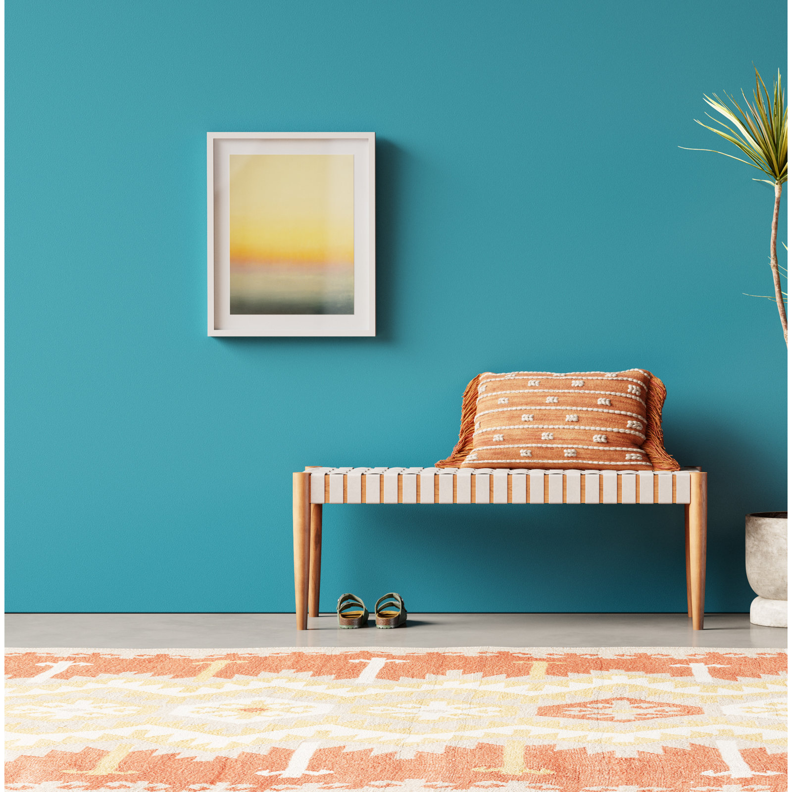 Ericka Wolf "Risk" Print, 24" H x 20" W x 1.5" D, White