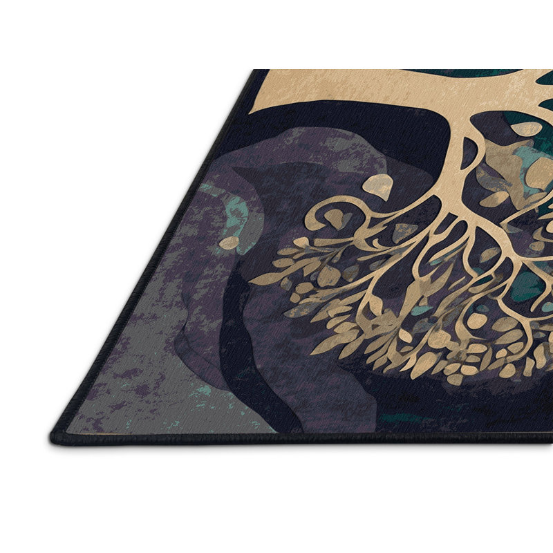 Galactic Greenery Rug, Square 6'