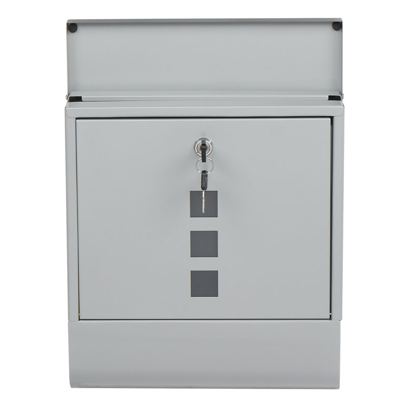 Strohl Metal Wall Mounted Letter Box, Silver