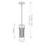 Bedfordshire 1 - Light Chrome Cylinder Pendant