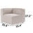 Naki Fabric 35.43'' Reception Loveseat