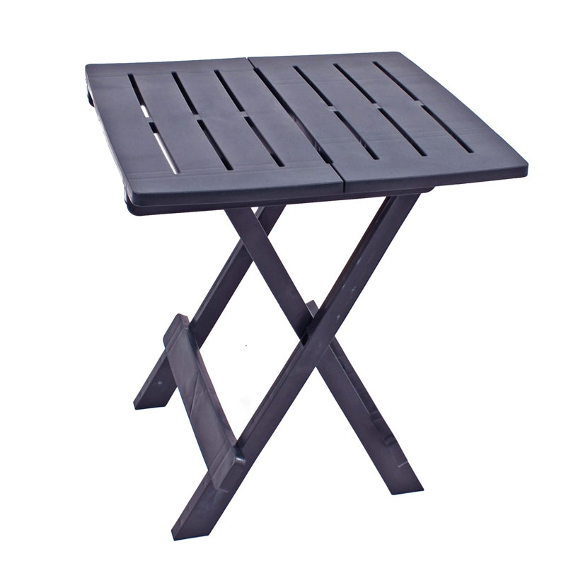 Drexell Folding Plastic Side Table, Anthracite