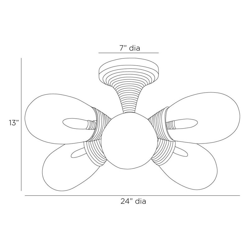Giselle 6 - Light Semi Flush Mount