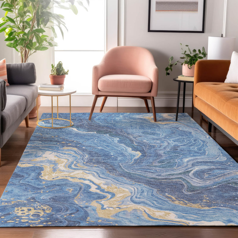 Premium Machine Washable Hedden AMF1701 Abstract Rug, Rectangle 8' x 10'