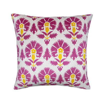 Damask Silk and Velvet Pillow Cover