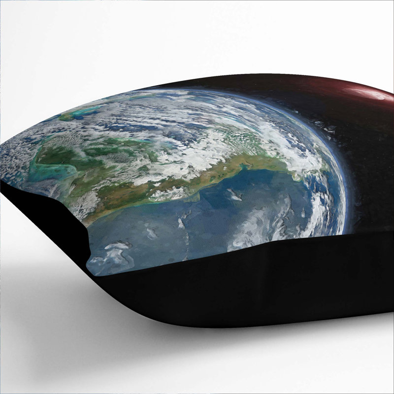 Square Throw Cushion, 55cm H x 55cm W x 20cm D, Black