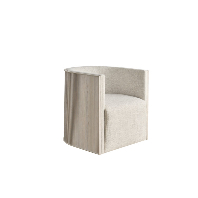 Tanner Swivel Barrel Chair, White Oak