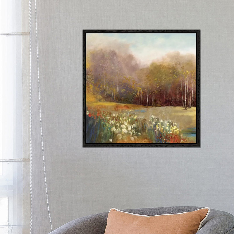 Garden Dreams I by Allison Pearce - Painting on Canvas, 66.04 cm H x 66.04 cm W, Black Framed Canvas