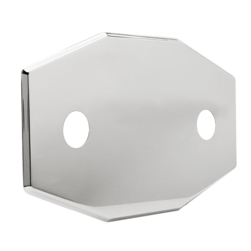 Two-Hole Remodel Cover Plate for Bathtub and Shower Valves, Polished Chrome