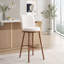 Tabouret d'intérieur rembourré avec structure en métal