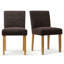 Chaises de salle à manger rembourrées en bois massif l 18,5 po Alesana -593248097