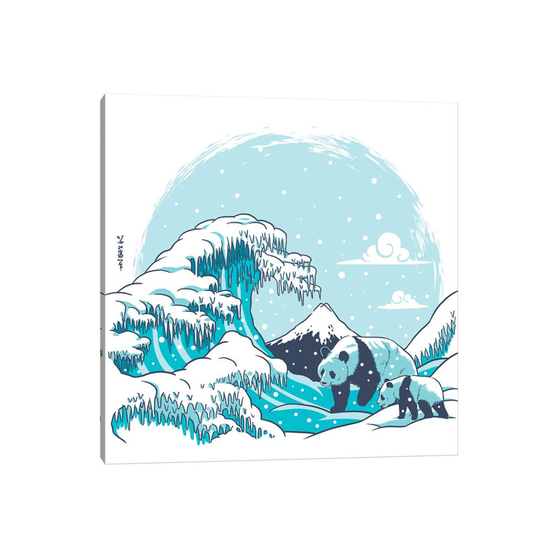 Polar Wave Panda by Alberto Perez - Gallery-Wrapped Canvas Giclée on Canvas, No Frame, 30.48 cm H x 30.48 cm W