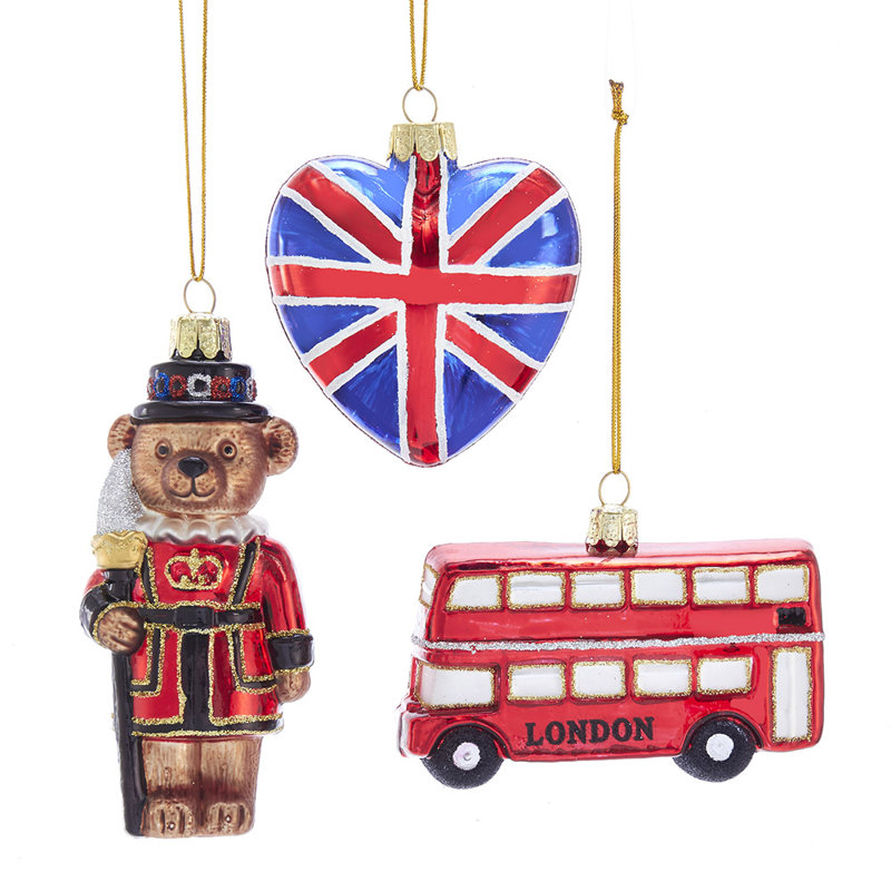 9.1'' Glass Animals Holiday Shaped Ornament