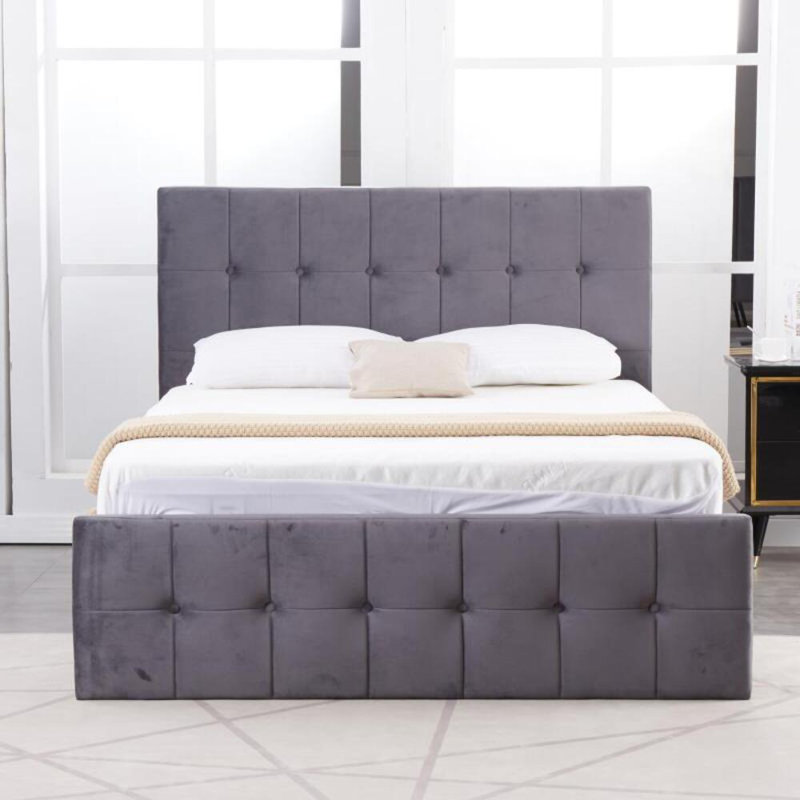 Adyn Upholstered Ottoman Storage Bed, Double (4'6")