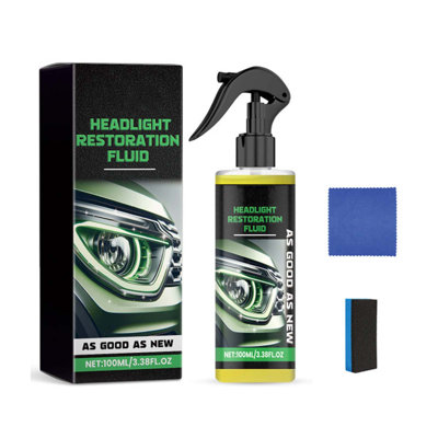 Night Light Automotive Headlamp Restoration Fluid  Oxidized Yellowed Headlights With Crystalline Coating -Blur Refurbisher 100ml
