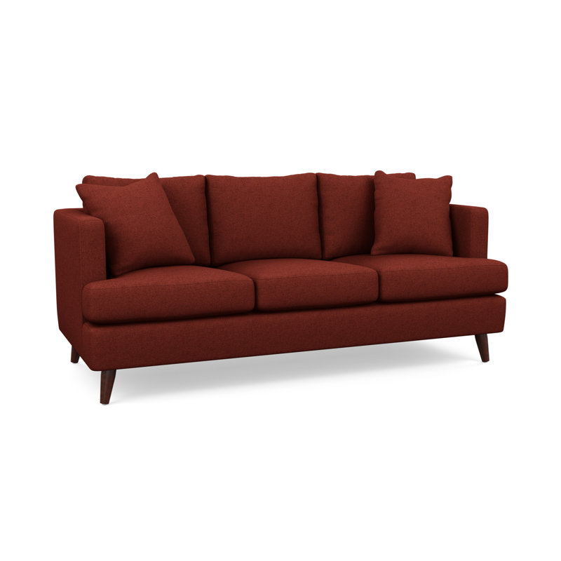 Canapé à accoudoirs carrés Loretosha, Brique Entice