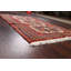 Tapis rouge / ivoire en laine noué à la main de conception unique 3 pi 3 po x 4 pi 11 po Ibraheem