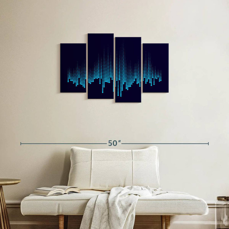 Égaliseur de musique abstraite Avery, H 22 po x l 36 po