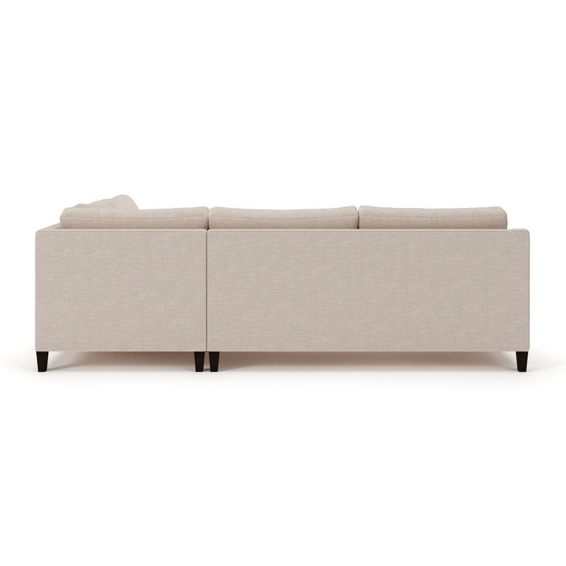 Baker 2-PC Upholstered Sectional, Right Hand Facing, Valet Bran