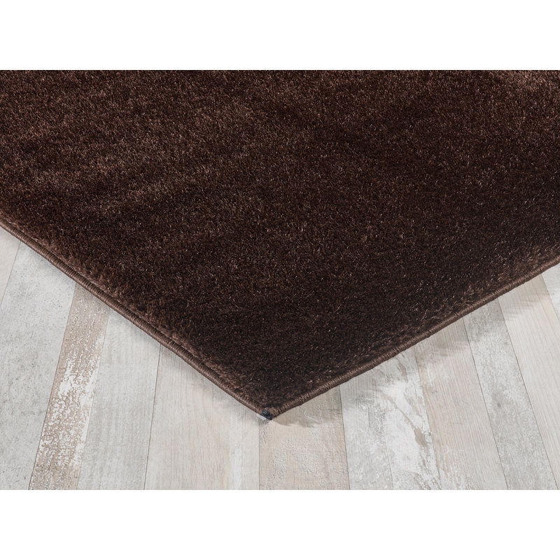 Aftonshire Solid Colour Shag Area Rug, Rectangle 200cm x 290cm