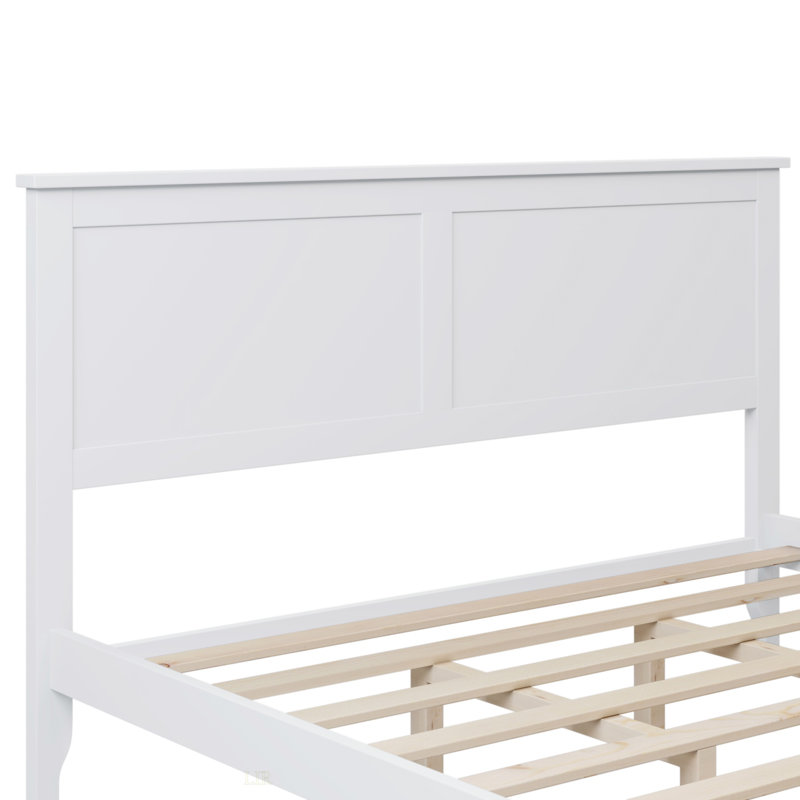 Grand lit plateforme Modern, Blanc, Grand lit