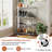  4-tier Coffee Bar Table W/adjustable Shelves S Hooks Hanging Net & Shelf Liner