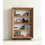 Grande bibliothÃ¨que en bois massif de style wabi-sabi avec cadre Ã©pais-407202808