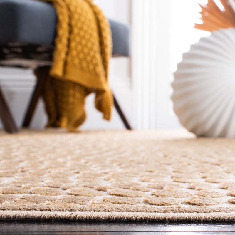 Tapis Heie en taupe / multicolore