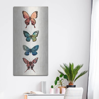 «Fairy Study II» par Grace Popp, verre d'art mural en métal, 12 po x 24 po