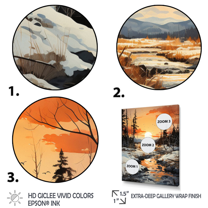 Zaha, Alaska, coucher de soleil arctique I - impression, Toile tendue, H 32 po x l 24 po x P 1 po