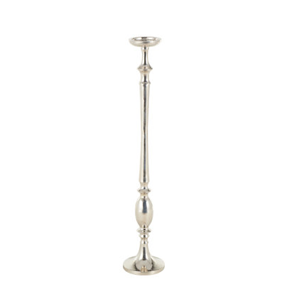Aluminum Metal Floor Silver Decorative Candle Holder