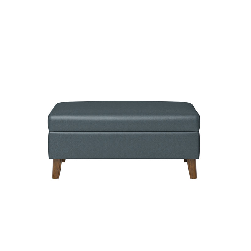 Repose-pieds rectangulaire avec rangement 37,5 po, Bleu marine des Bermudes