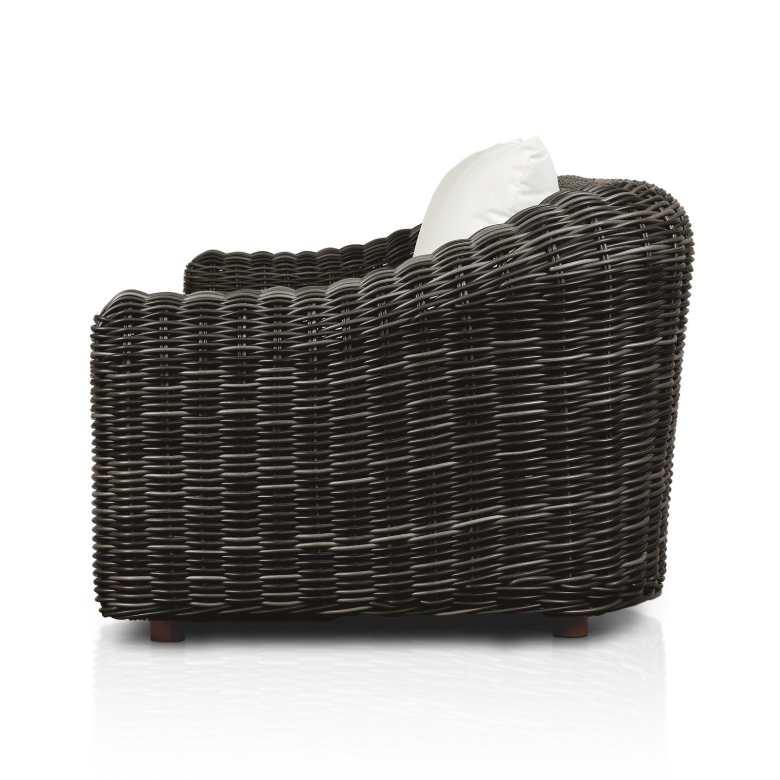 Azlynne 106'' Wide Patio Sofa with Cushions, Chunky Charcoal
