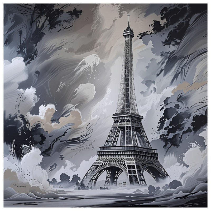 Eiffel Tower Bedding Architecture Comforter Modern, Twin Extra Long
