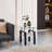 Katelee 1-Piece 2-Layers Small Table with Storage,Tempered Transparent Glass End Table