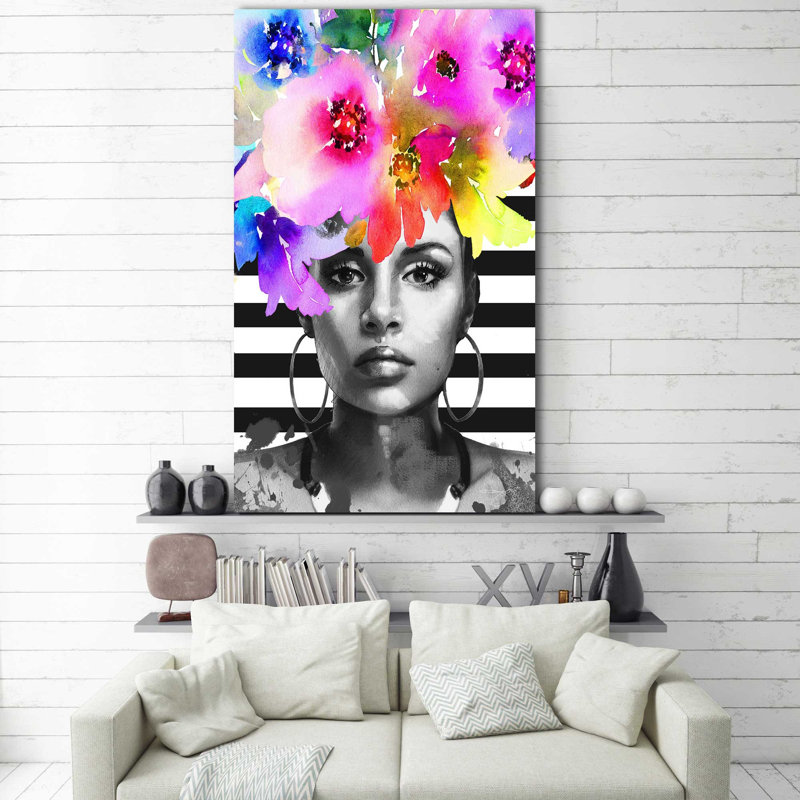 «Afrique Model 9 (Vertical)» par Jodi - impression, H 60 po x l 36 po x P 1,5 po, Toile tendue