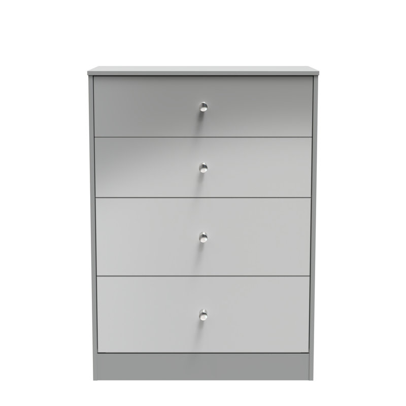 Bhargavi 77 cm W Chest of 4 Drawers, Grey