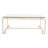 Parallel Sled Glass Top Single Coffee Table