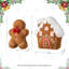 Ensemble de 2 coussins de Noël en pain d'épice et en pain d'épice