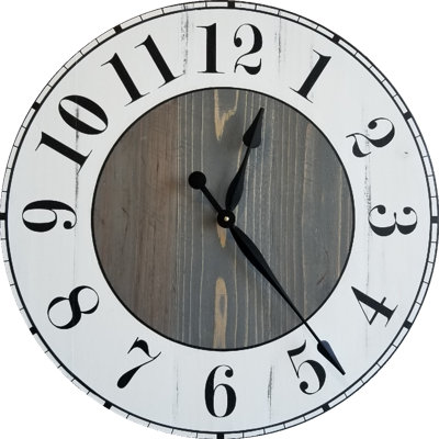 Très grande horloge murale Hyuk Farmhouse